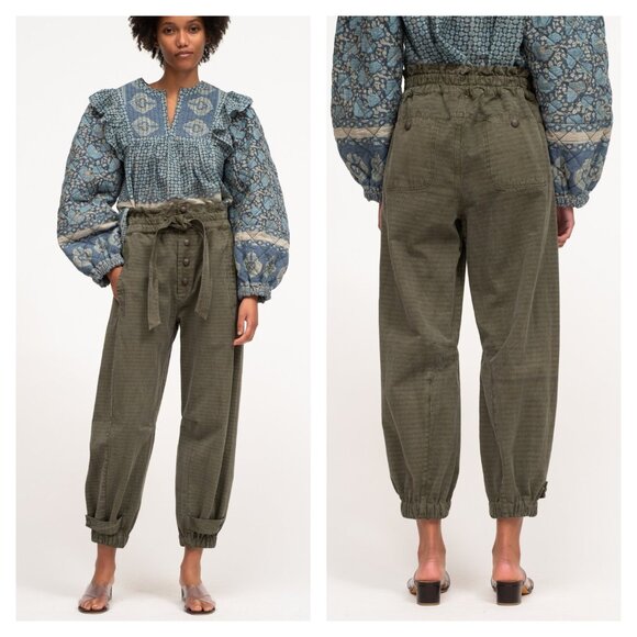 Sea New York Pants - Sea New York Olive Green Cropped Pants